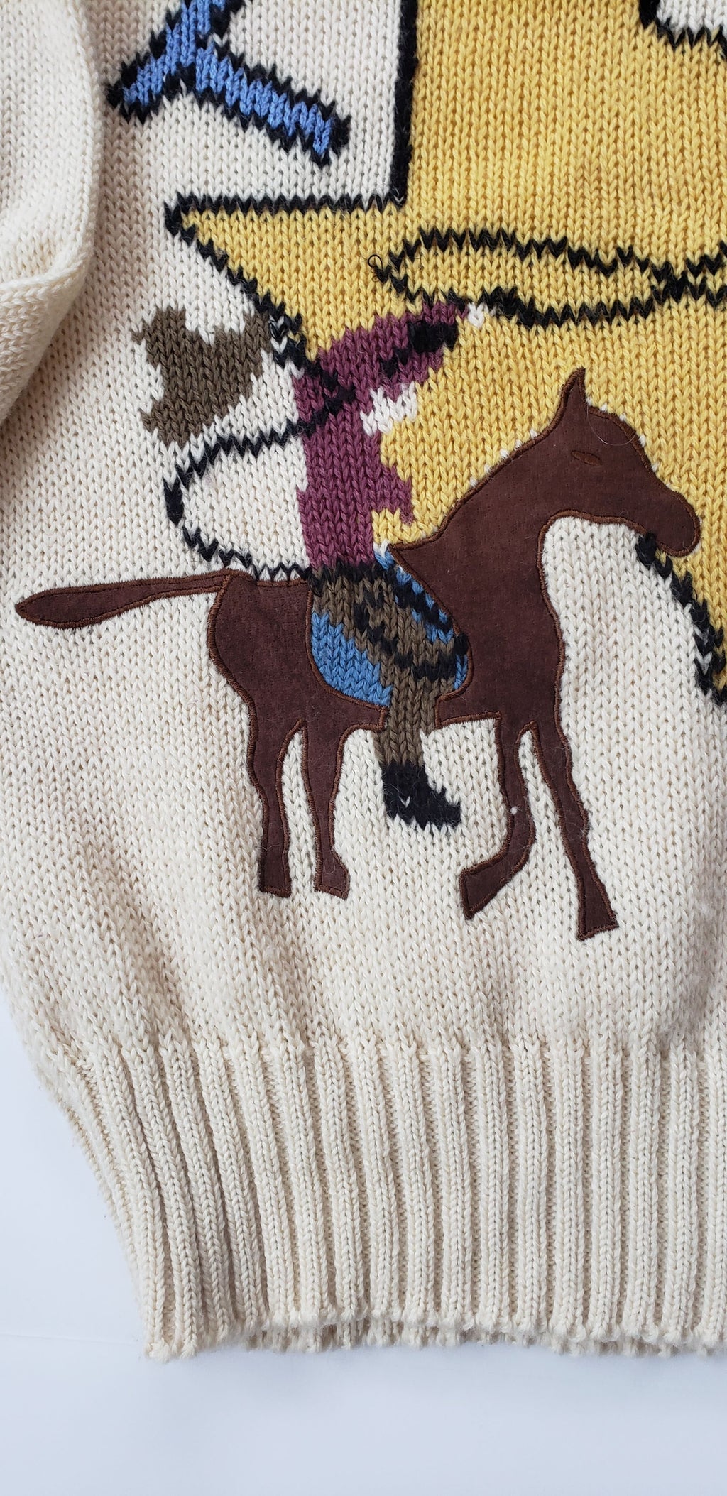 Rare Vintage TEXAS Wool Hand Loomed Sweater