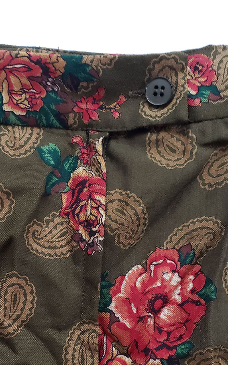 Vintage 90s Carlisle Silk Faux Wrap Skirt - Size 2