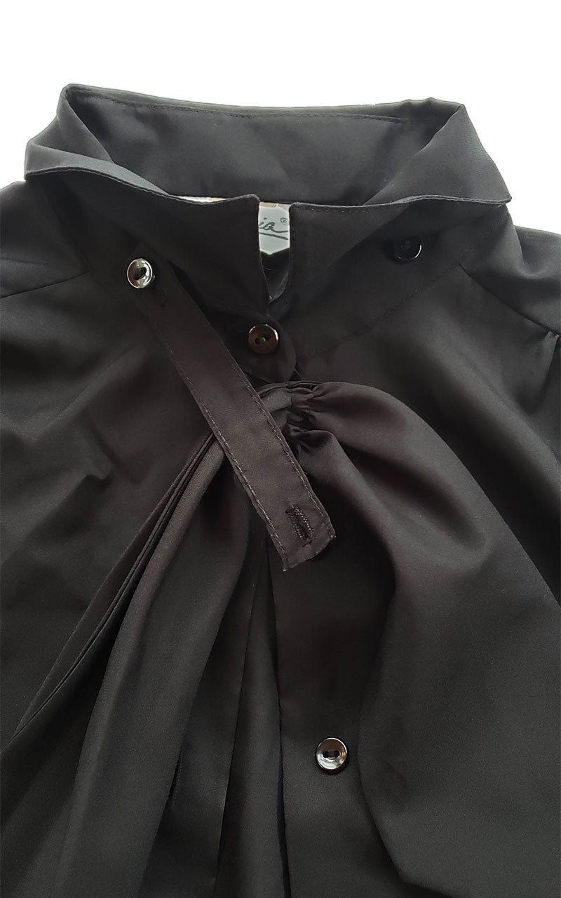 Vintage 70s Removable Neck Tie Blouse