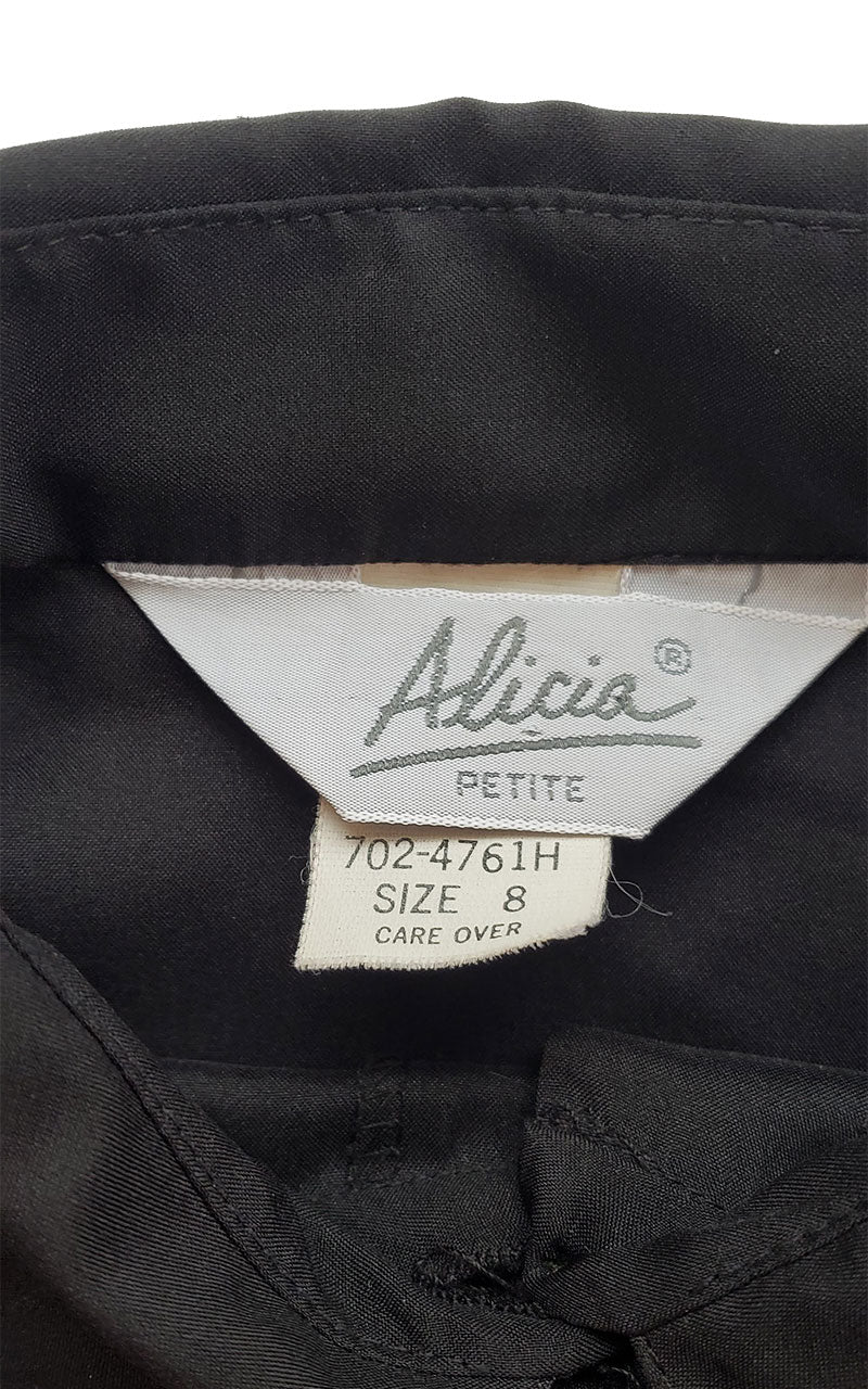 Vintage 70s Removable Neck Tie Blouse