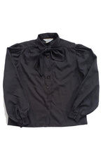 Vintage 70s Removable Neck Tie Blouse