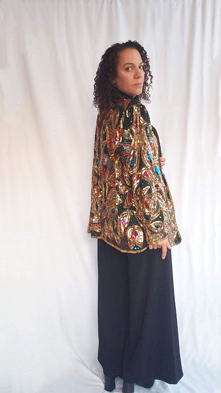 Vintage Laurence Kazar NY Sequined Jacket
