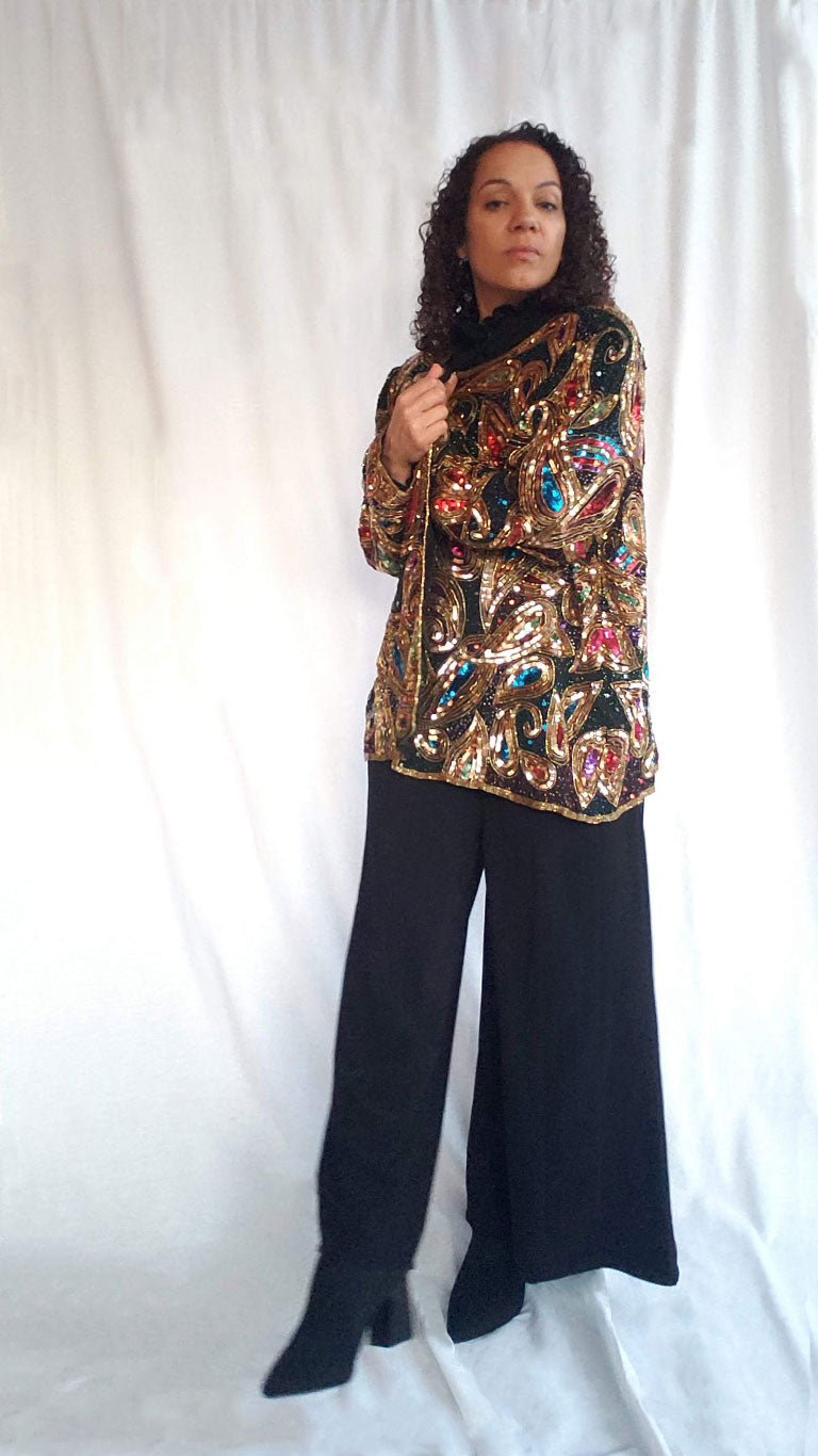 Vintage Laurence Kazar NY Sequined Jacket