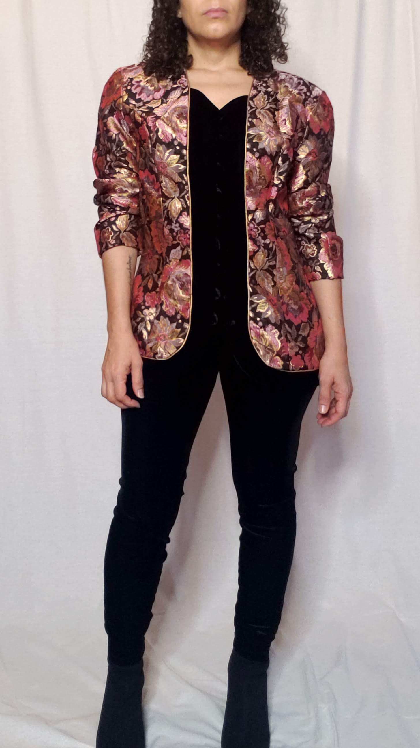 Vintage 80's Scott McClintock Sportswear Tapestry & Velvet Jacket