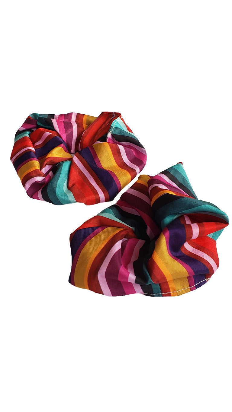 Sunny Side Stripe Scrap Scrunchies
