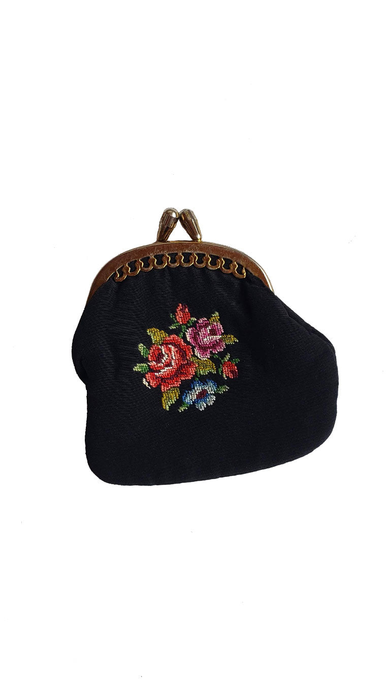 Vintage Embroidered Coin Purse
