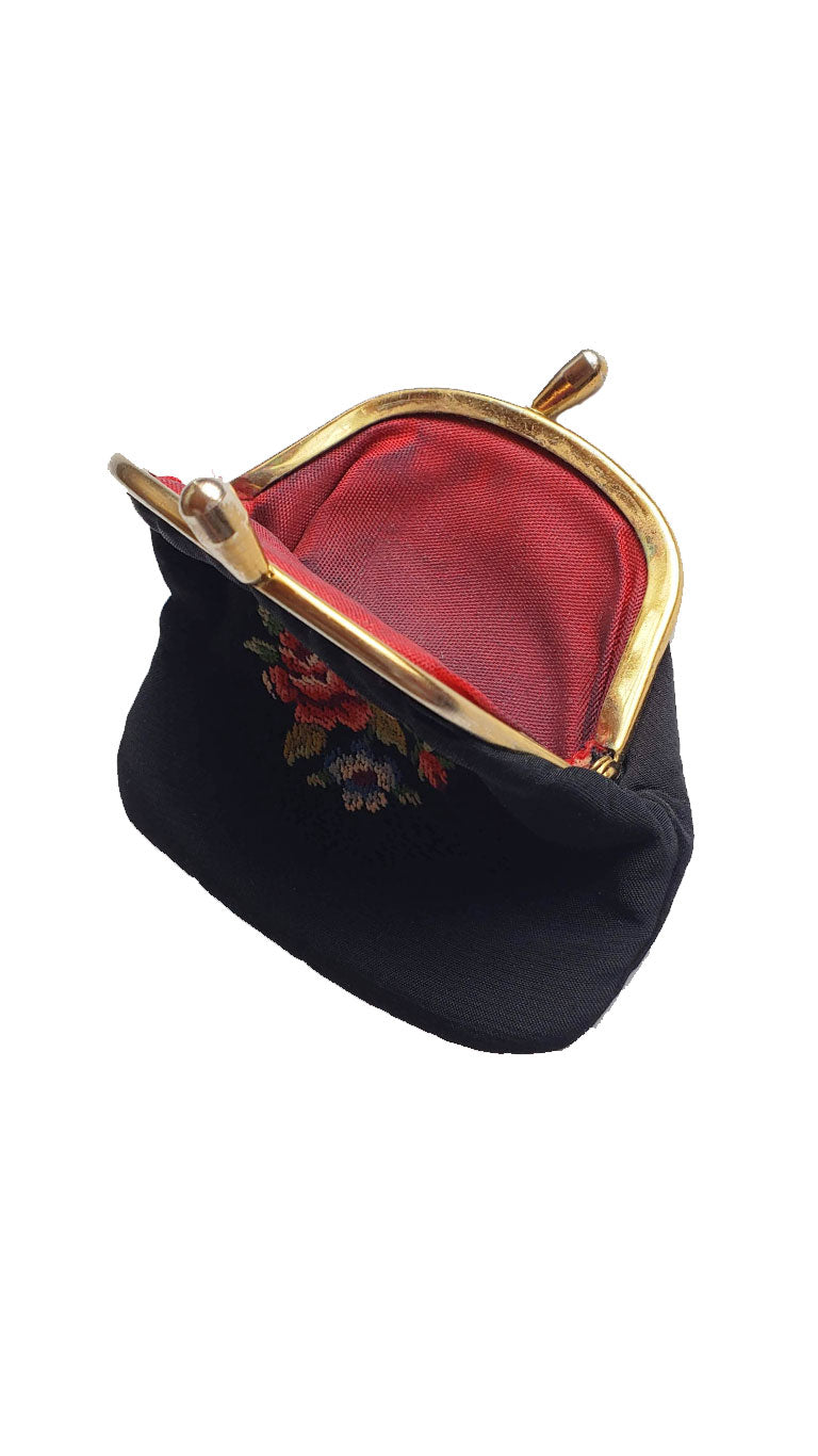 Vintage Embroidered Coin Purse