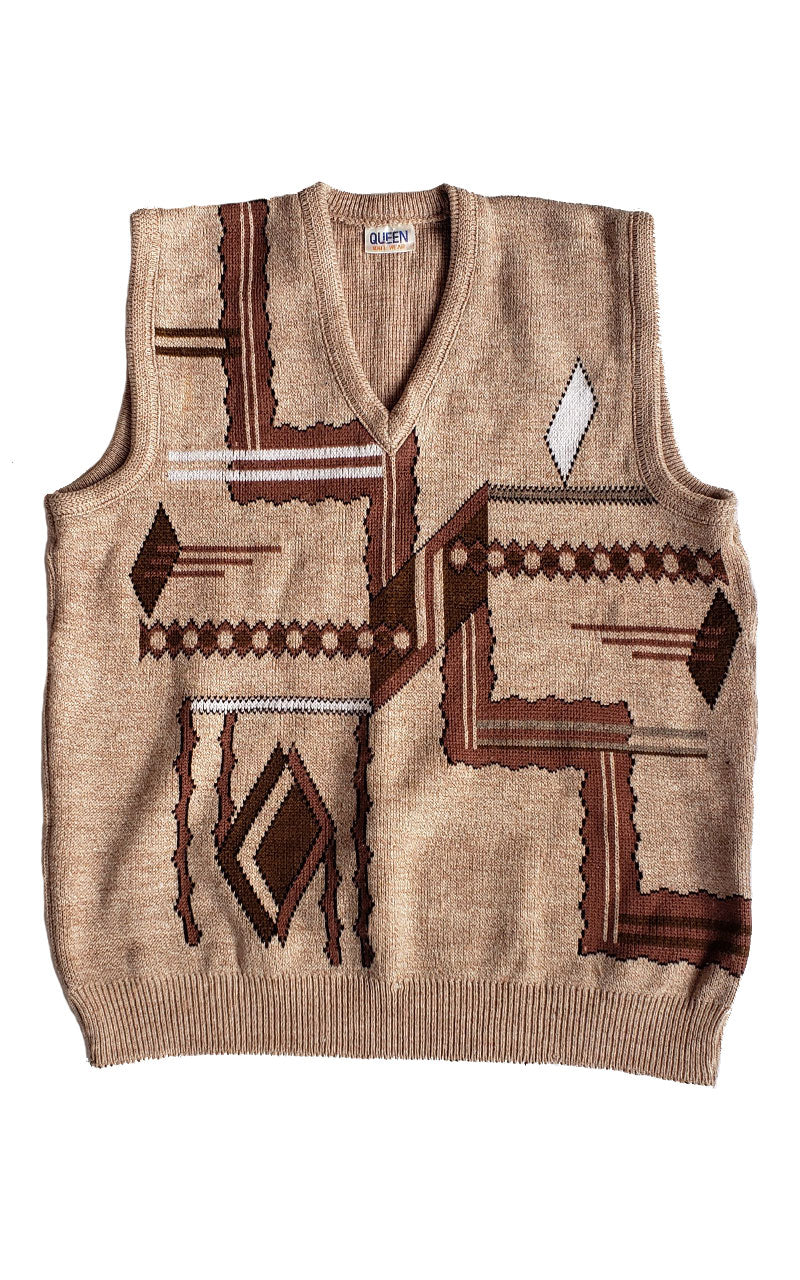 Vintage Men's Southwestern Print Sweater Vest