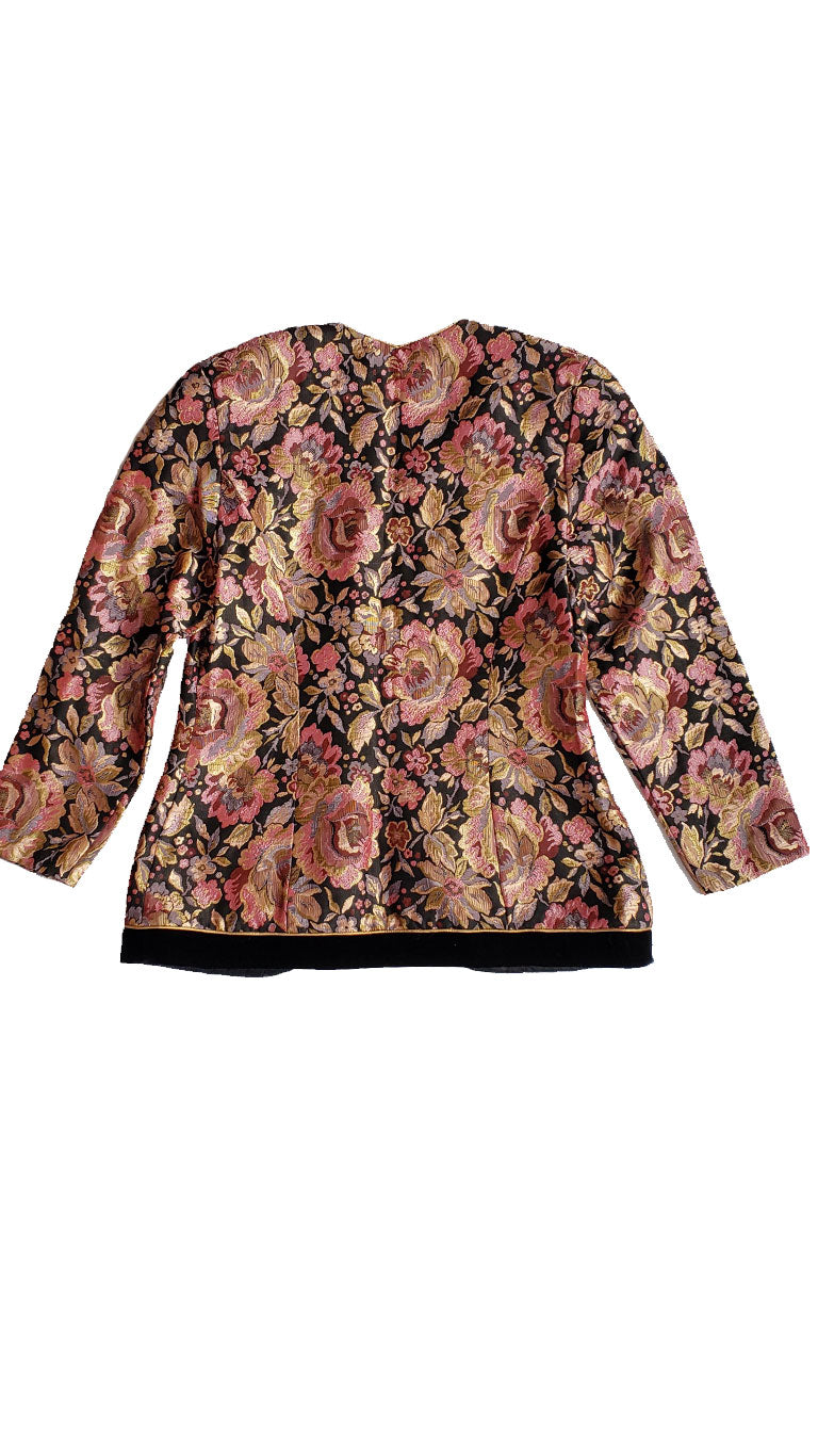 Vintage 80's Scott McClintock Sportswear Tapestry & Velvet Jacket