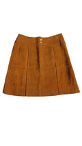 Vintage 70s Tan Suede Mini Skirt