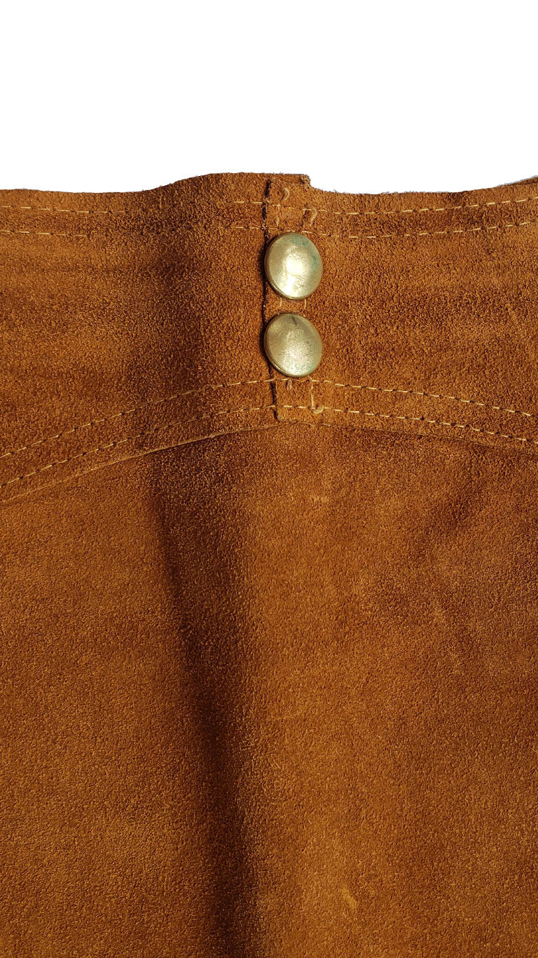 Vintage 70s Tan Suede Mini Skirt