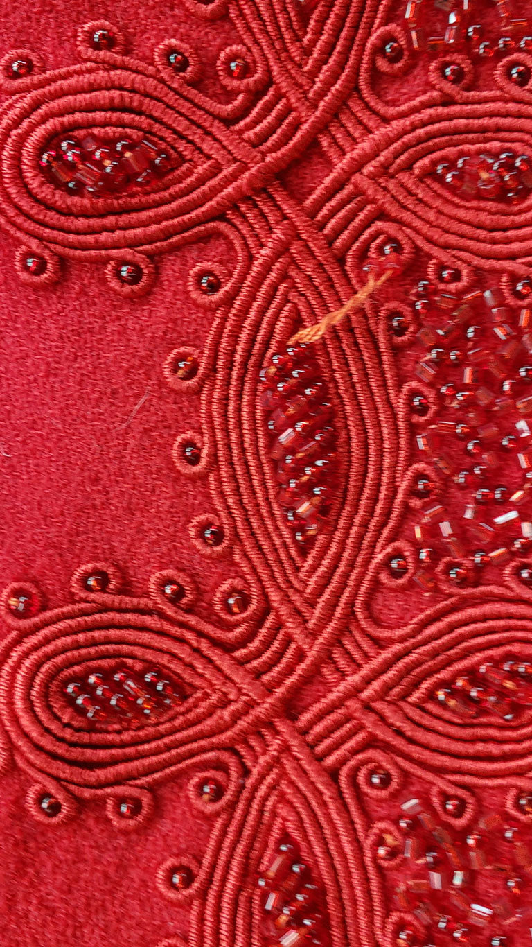 Vintage Nolan Red Beaded Blazer