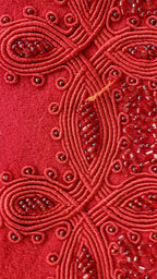 Vintage Nolan Red Beaded Blazer