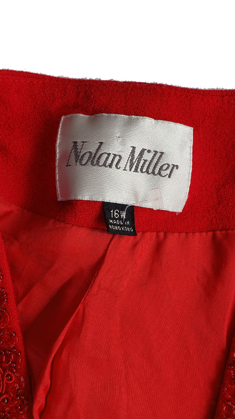 Vintage Nolan Red Beaded Blazer