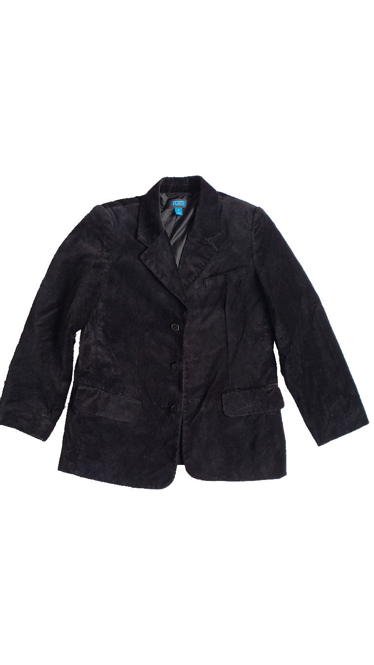 Boy's Black Velvet Blazer