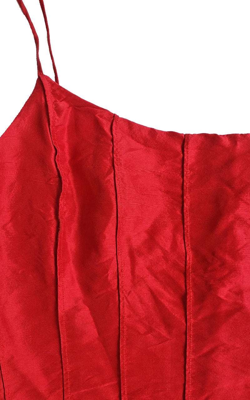 90s Ralph Lauren Red Silk Topper
