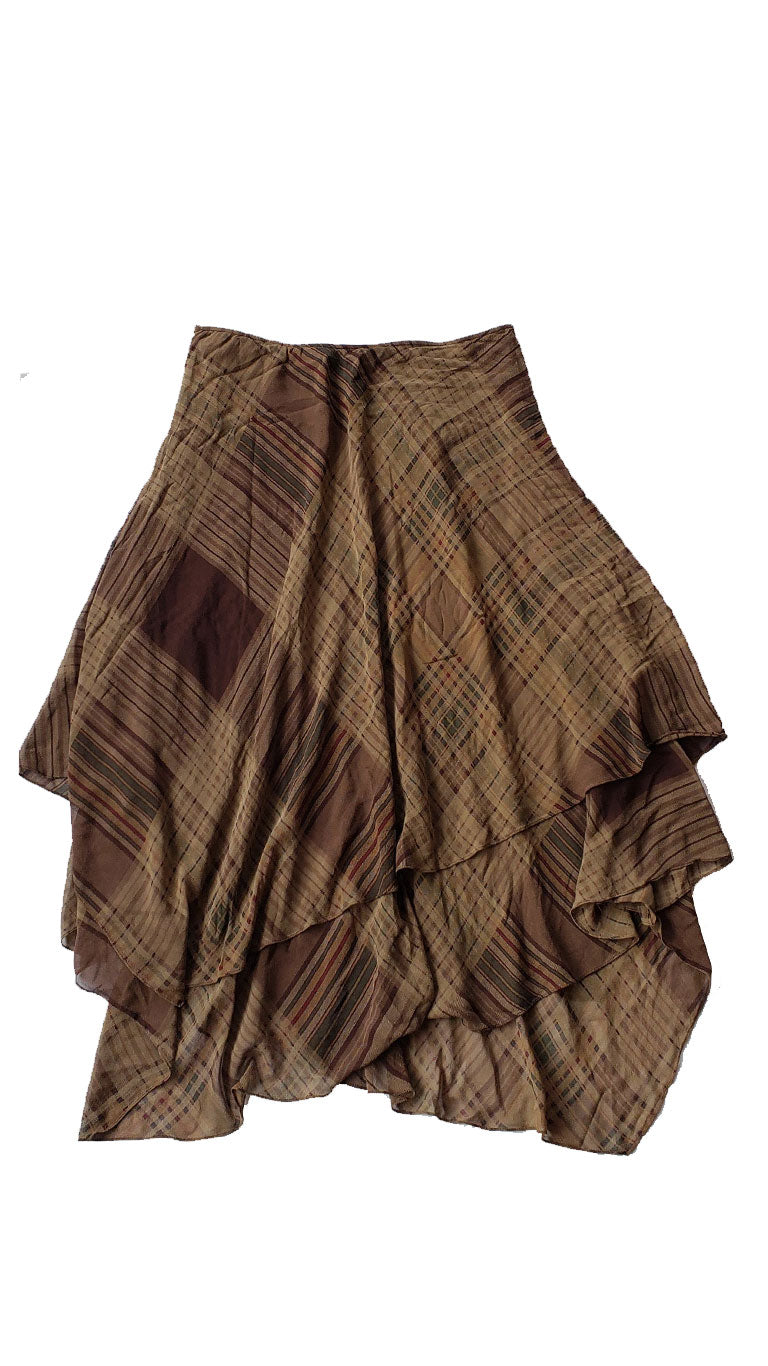 Ralph Lauren Plaid Tiered Skirt - Size 16