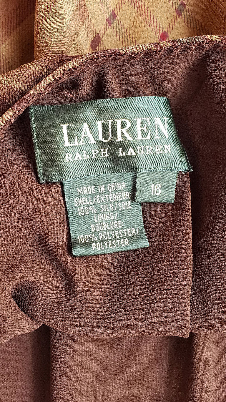 Ralph Lauren Plaid Tiered Skirt - Size 16