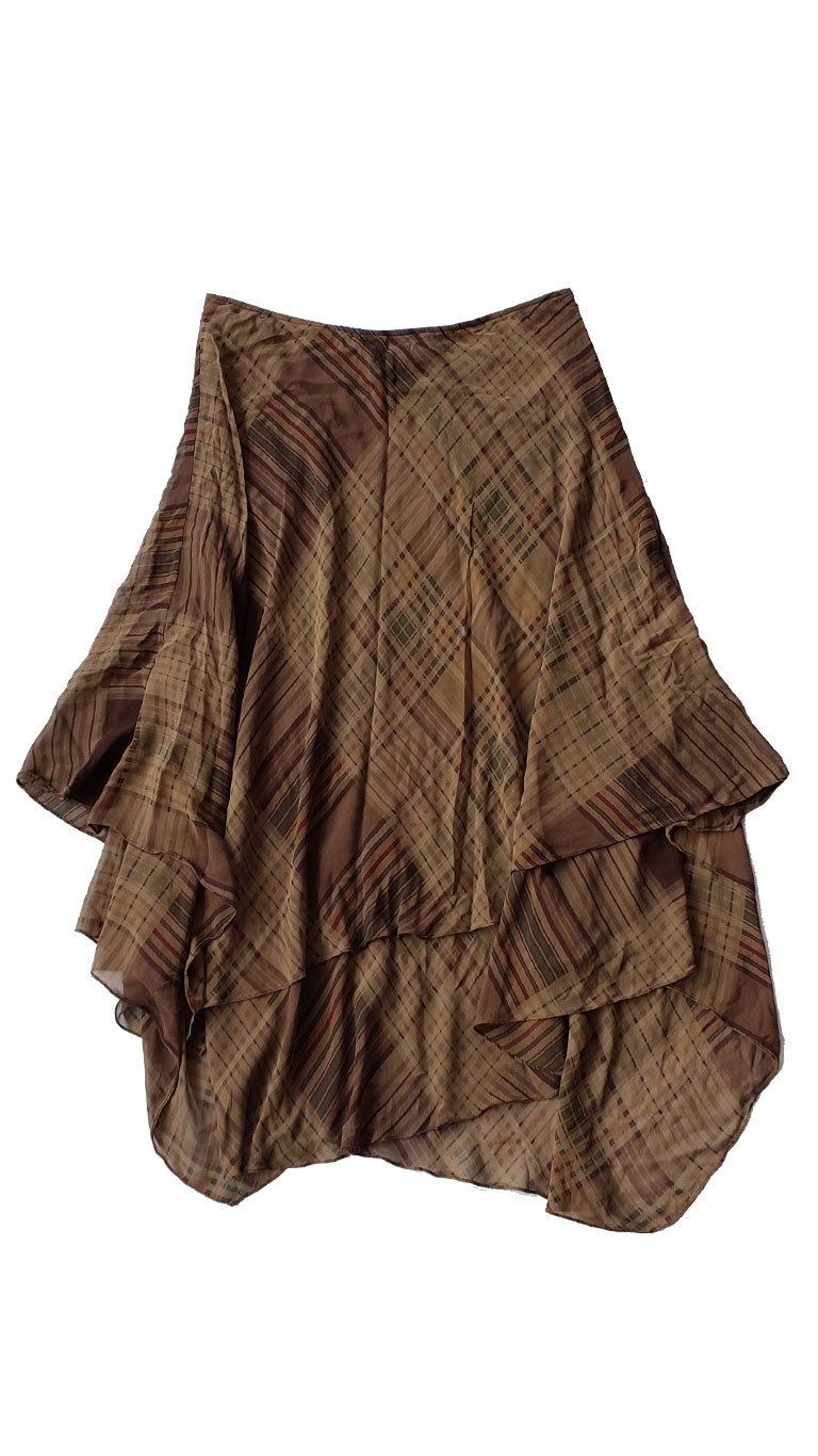 Ralph Lauren Plaid Tiered Skirt - Size 16