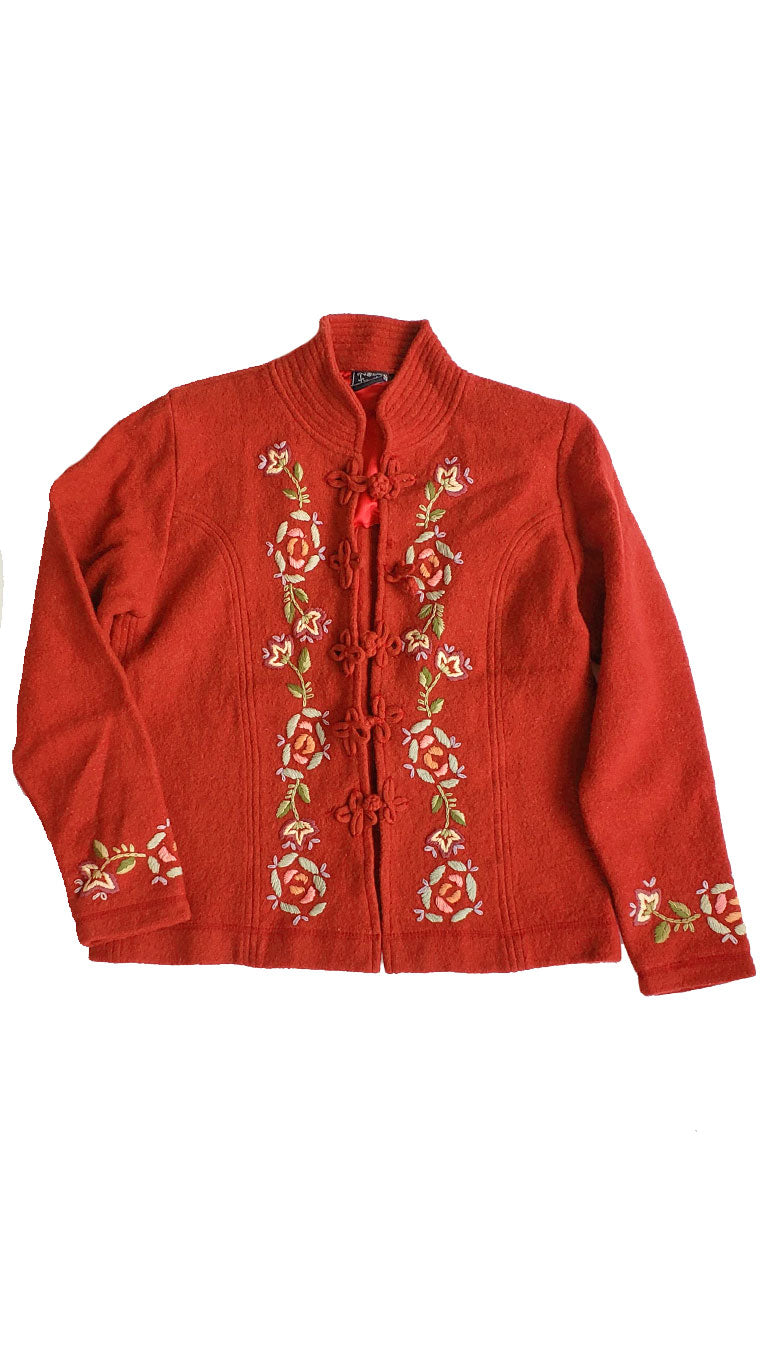 Vintage Fresh Groove Rust Embroidered Jacket