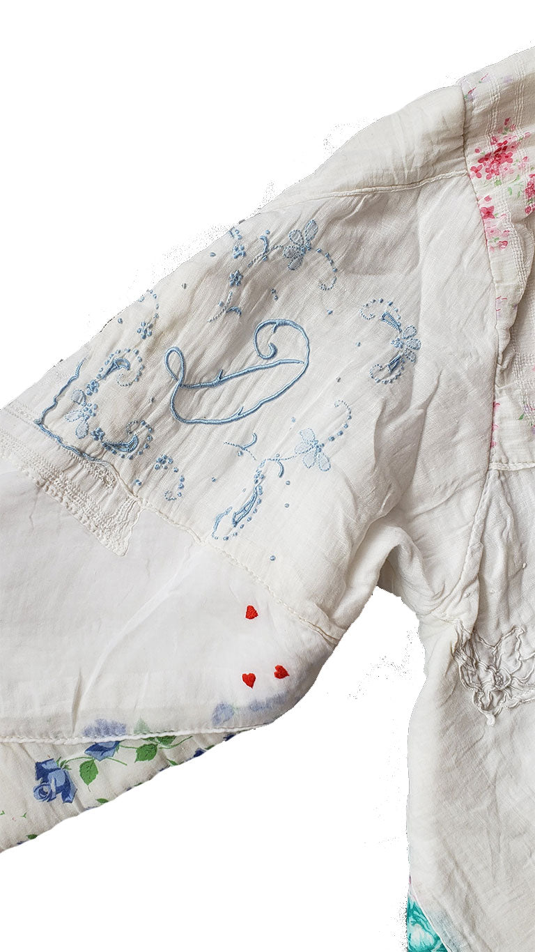 Handmade Vintage Handkerchief Quilted Jacket