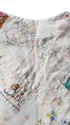 Handmade Vintage Handkerchief Quilted Jacket