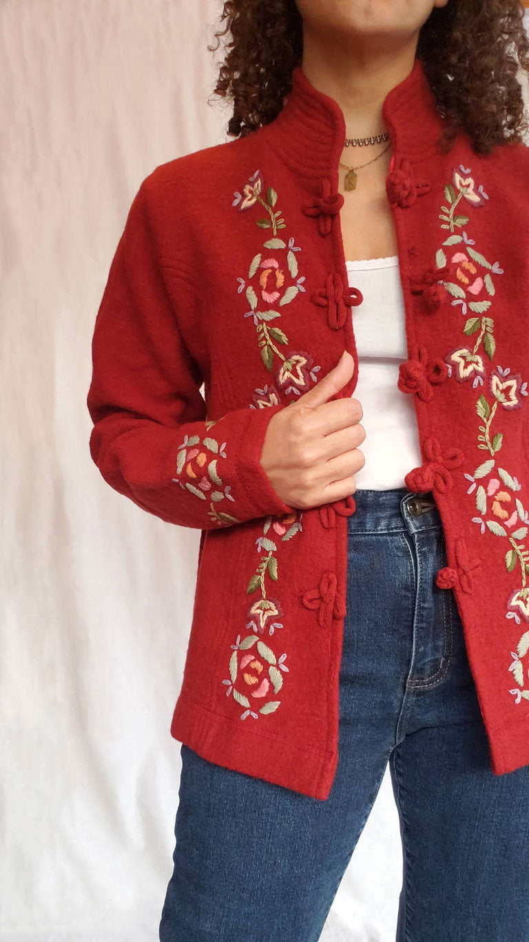 Vintage Fresh Groove Rust Embroidered Jacket