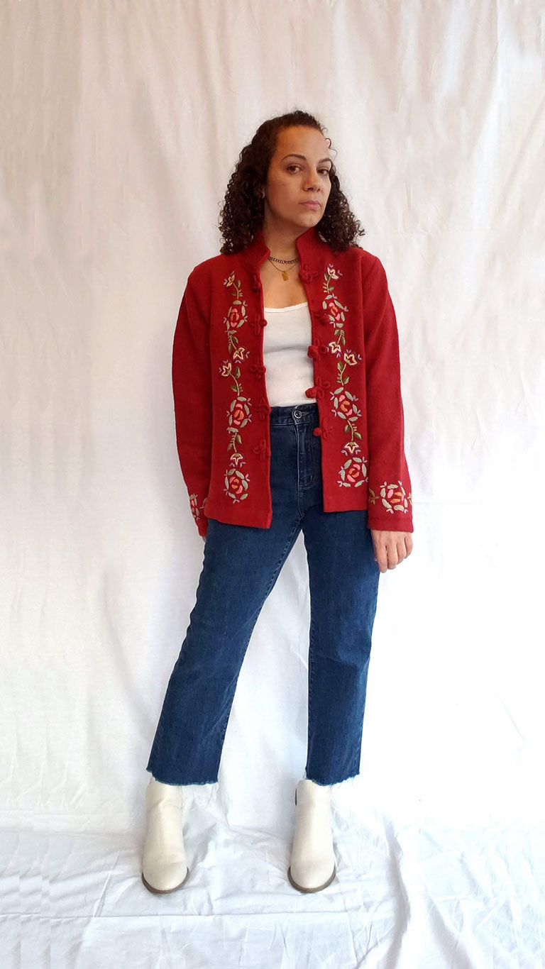 Vintage Fresh Groove Rust Embroidered Jacket