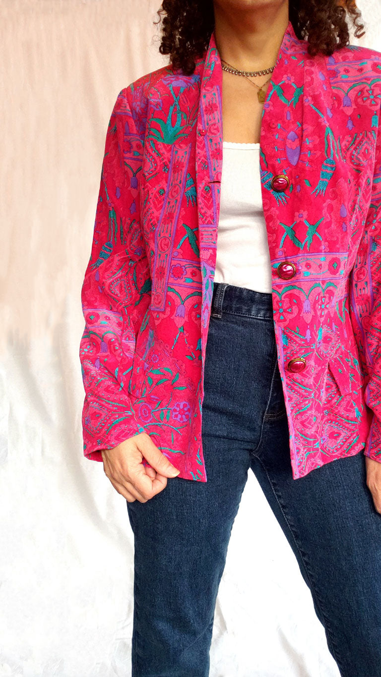 Vintage Anne Crimmins for UMI Collections Hot Pink Blazer