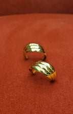 80s Third Wave Gold Hoop Earrings