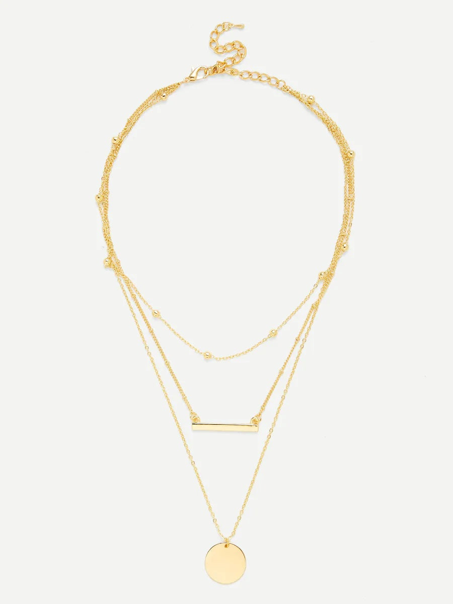 3 Chains of Gold Triple Necklace