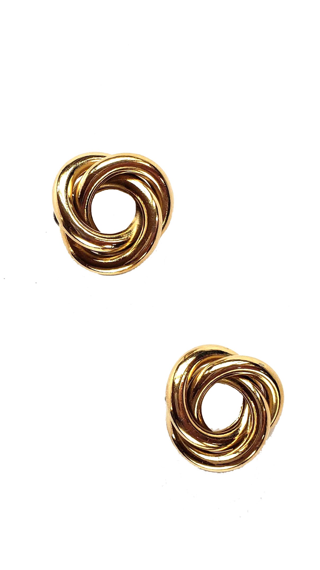 80s Large Classic Gold Knot Earrings