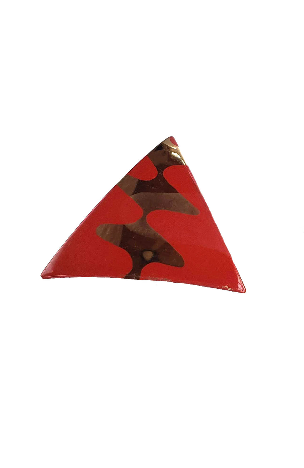 80s Red & Gold Enamel Earrings