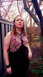 We're All Mad Chiffon Top with Faux Vest