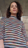 City Triangle 90s Knit Striped Dress