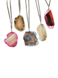 Rock Steady Agate Slice Necklace