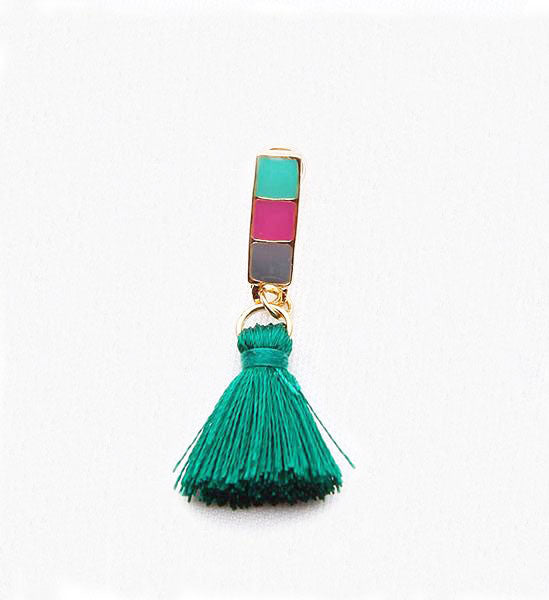 Atay Enamel & Tassel Earrings