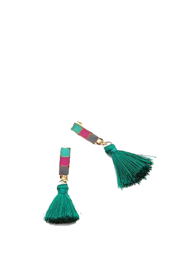 Atay Enamel & Tassel Earrings