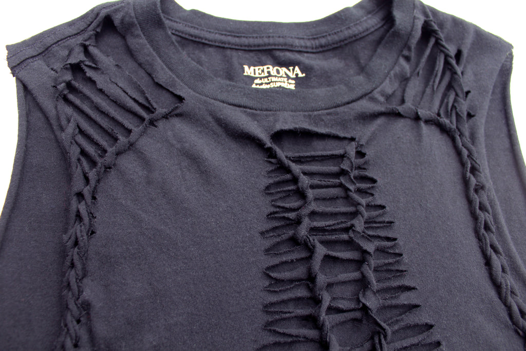 Black Slashed Tee (Only 1)