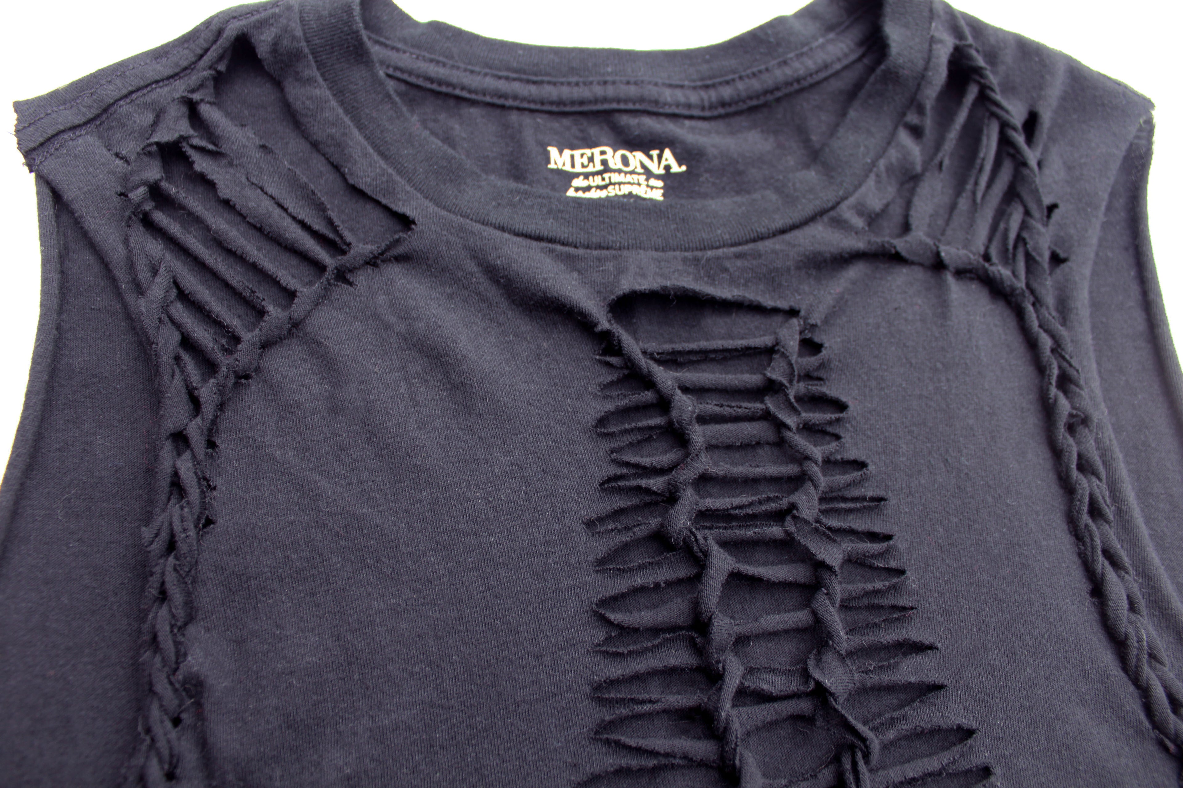 Black Slashed Tee (Only 1)