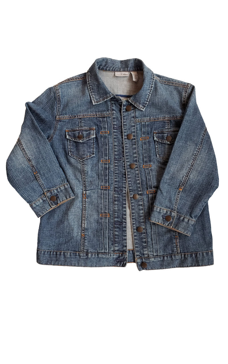 Chico's Platinum Denim Jacket