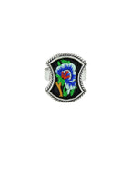 Geometric Shaped Embroidered Ring