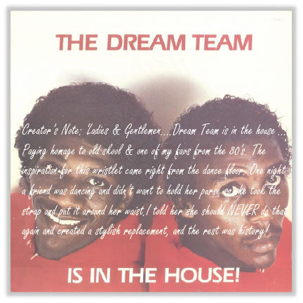 Dream Team Wristlet - Grey/Gold Chevron