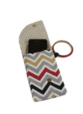 Dream Team Wristlet - Grey/Gold Chevron
