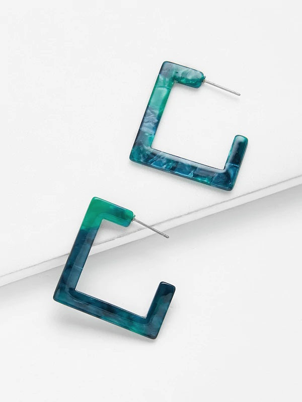 Splender Square Hoop Earrings