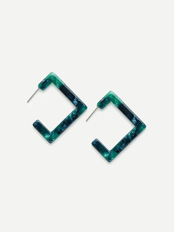 Splender Square Hoop Earrings