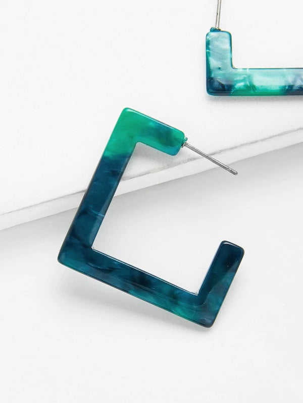 Splender Square Hoop Earrings