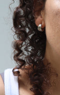 80s Etched Mini Hoop Earrings