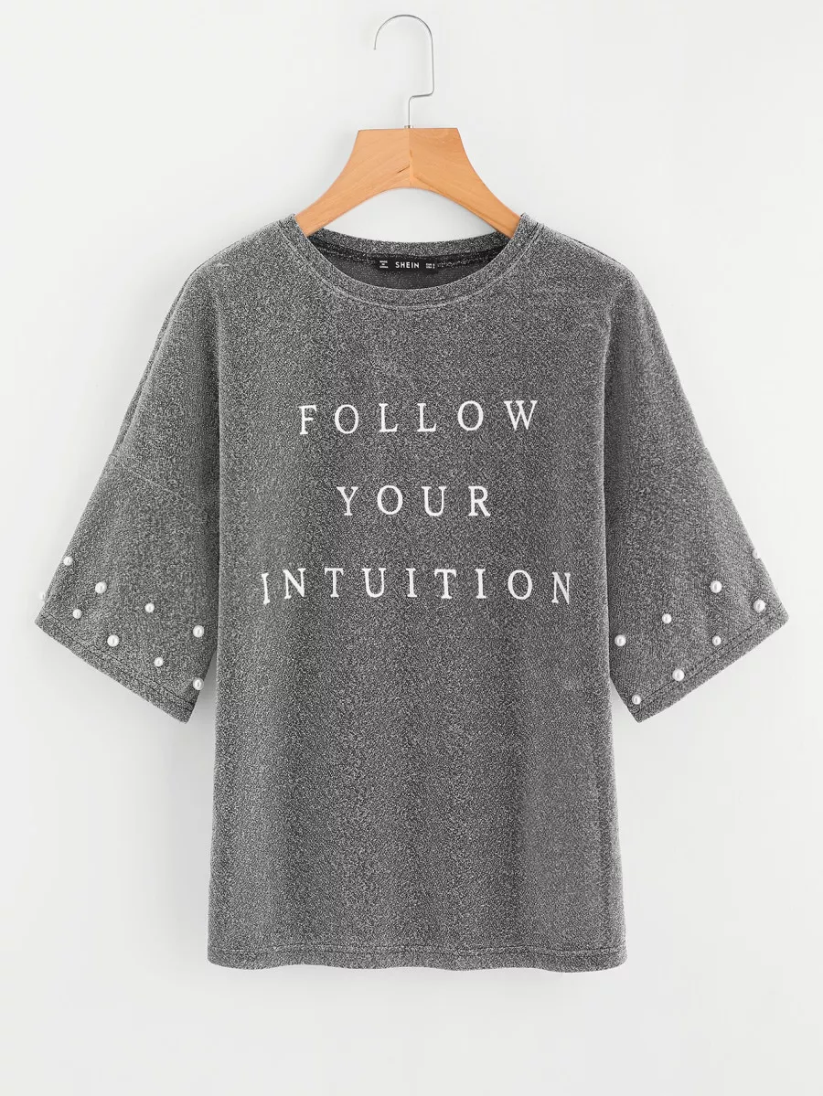 Follow Your Intuition Sheer Metallic Tee