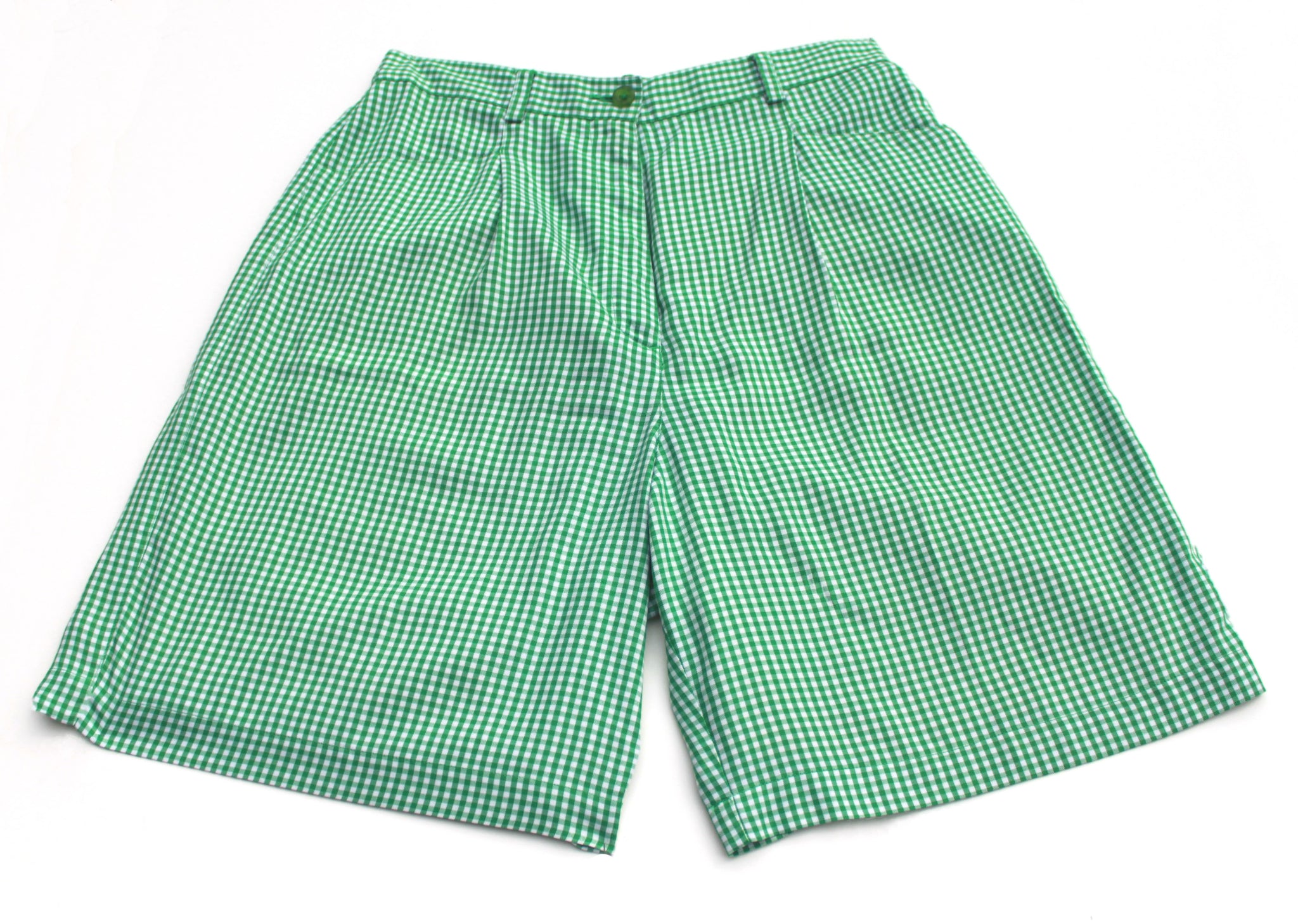 Vintage Liz Claiborne Green Gingham Walking Shorts (Only 1)
